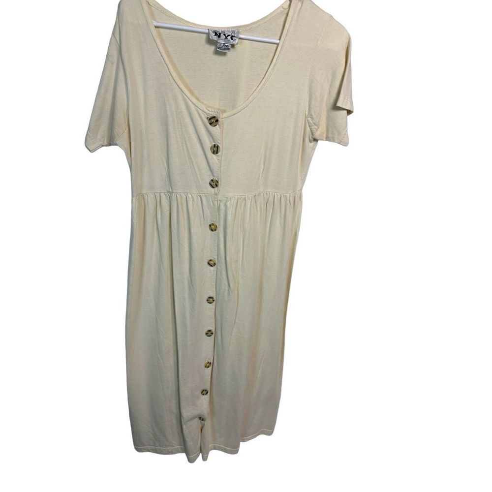 Vintage NYC Pale Yellow midi dress